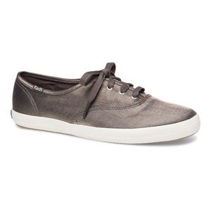Keds Champion Shantung Gray Women’s Shoes, Size 8